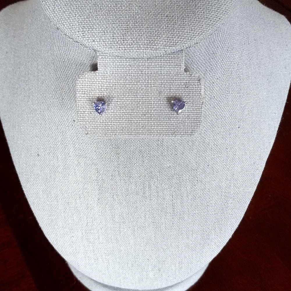 Tanzanite Earrings in SOLID STAMPED 10K WG w/SOLID 10K WG Backs